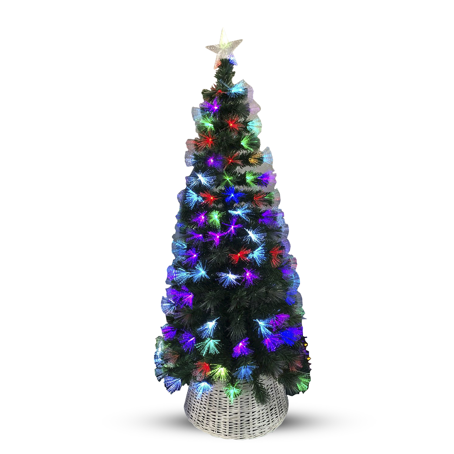 DAM. ÁRBOL DE FIBRA ÓPTICA C/LUCES DE COLORES 90CM 45x45x90cm