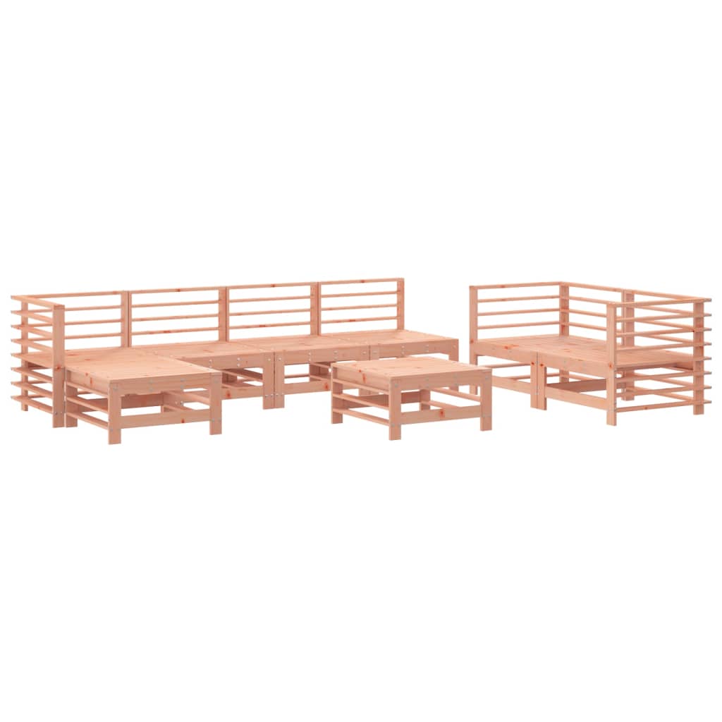 vidaXL Juego de muebles de jardín 8 pzas madera maciza abeto Douglas