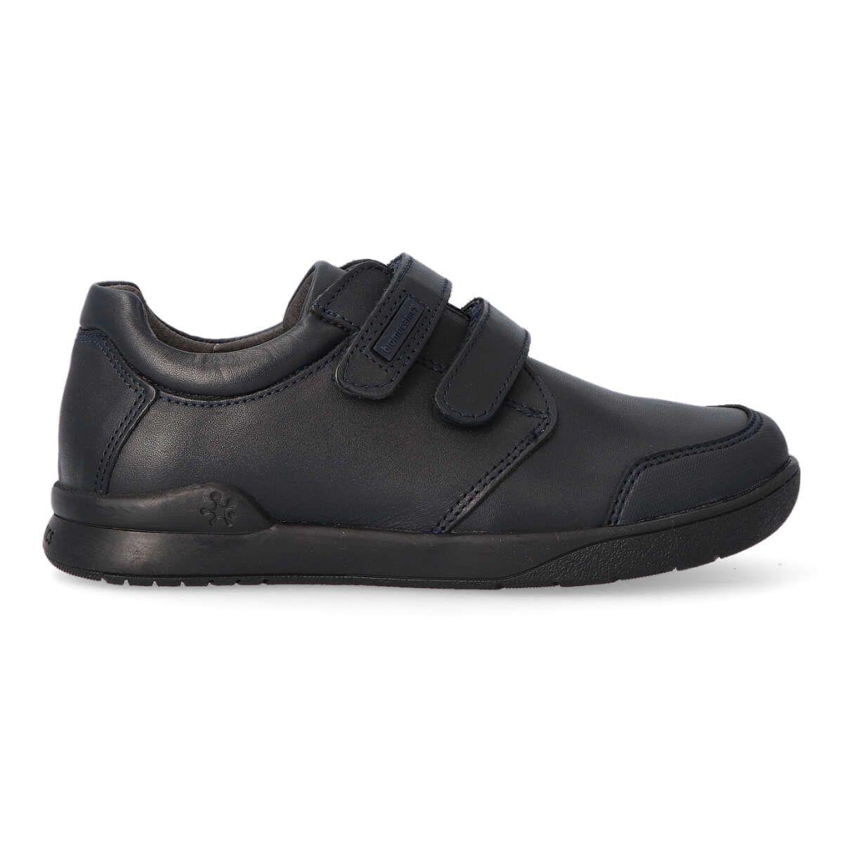 Biomecanics - Zapato colegial BIO 161126 para niño, de piel napa con cierre de velcro, puntera y talón reforzados, plantilla antibacteriana acolchada y extraíble