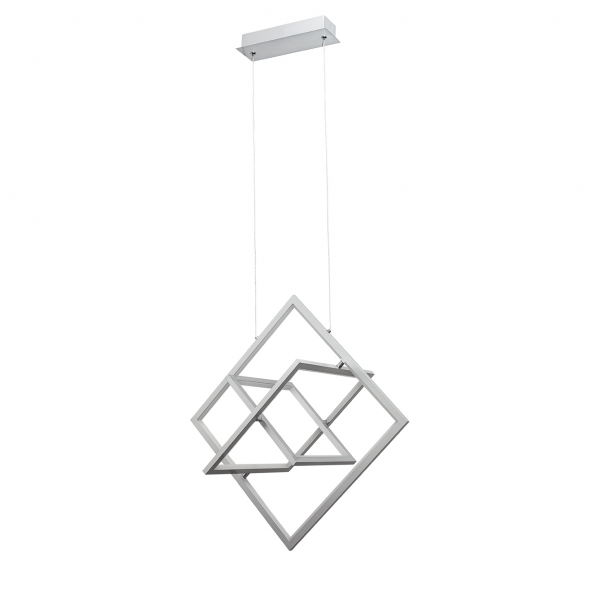 FABRILAMP Colgante LED Lexie Cromo Regulable 4000k 50W D63,5