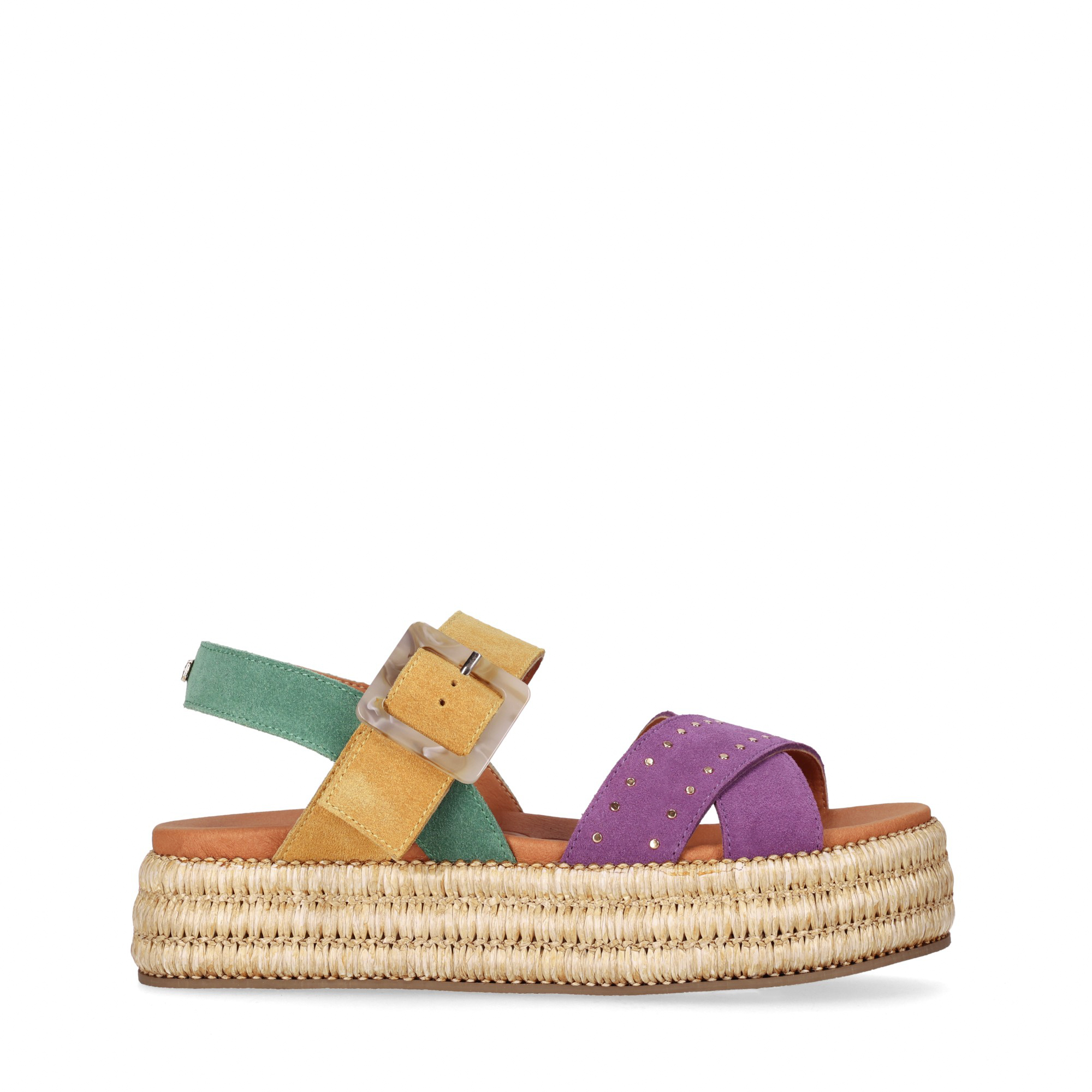 Chika10 Leather EKOS 03 Sandalia Plataforma Multicolor