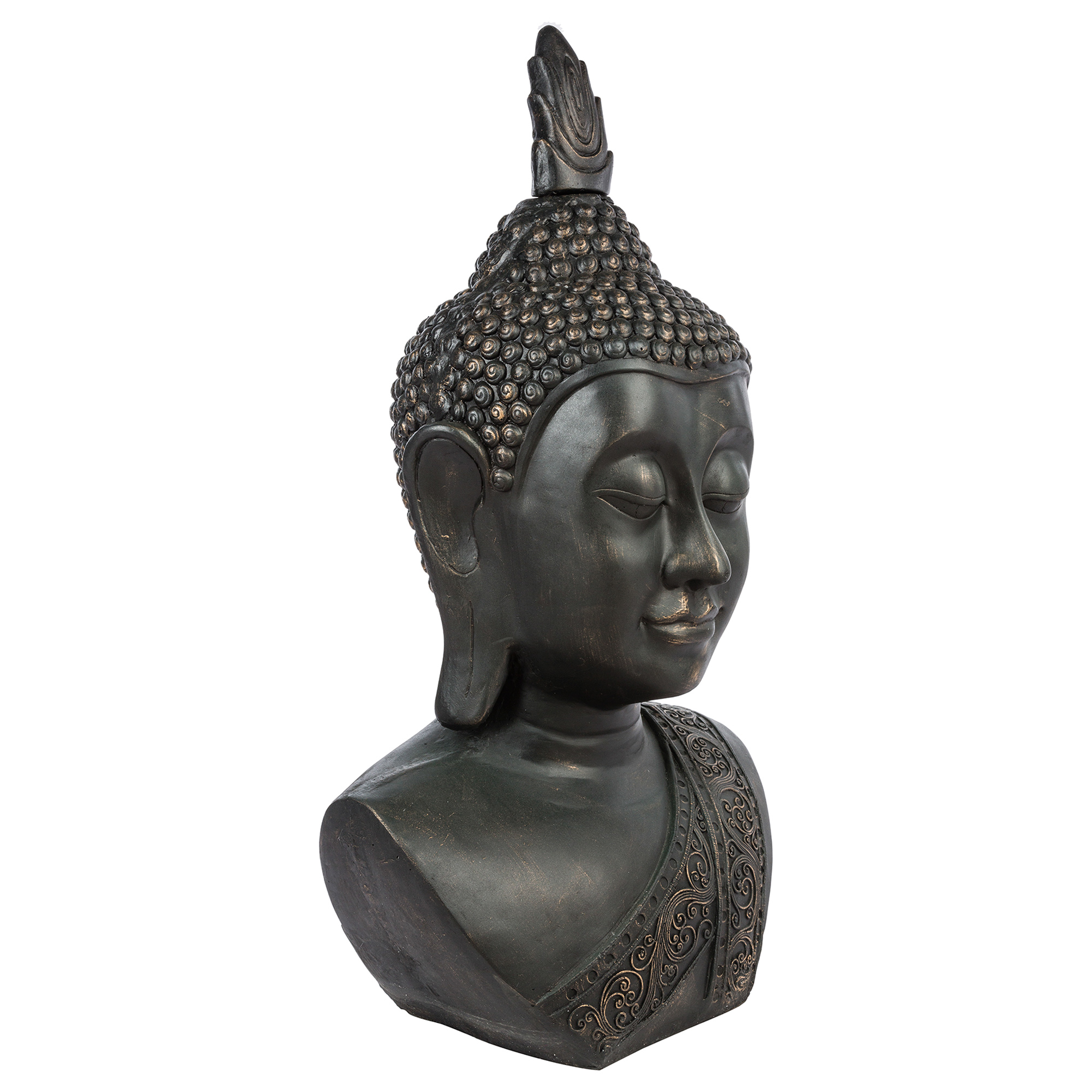 Atmosphera Cabeza de Buda 113 Cm - Estatua Zen para Decoración Interior y Exterior
