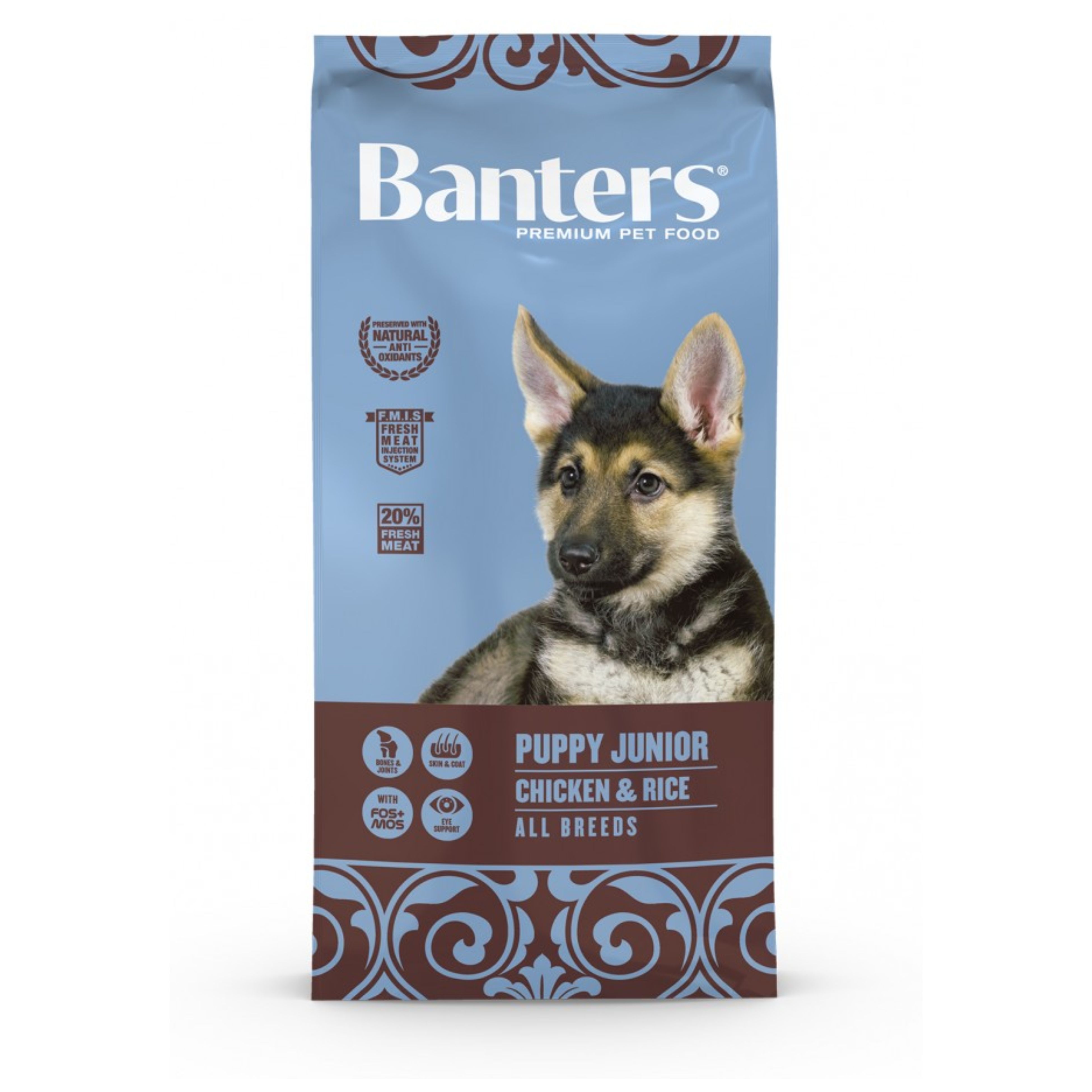 BANTERS DOG PUPPY JUNIOR 15 KG. Pollo y Arroz