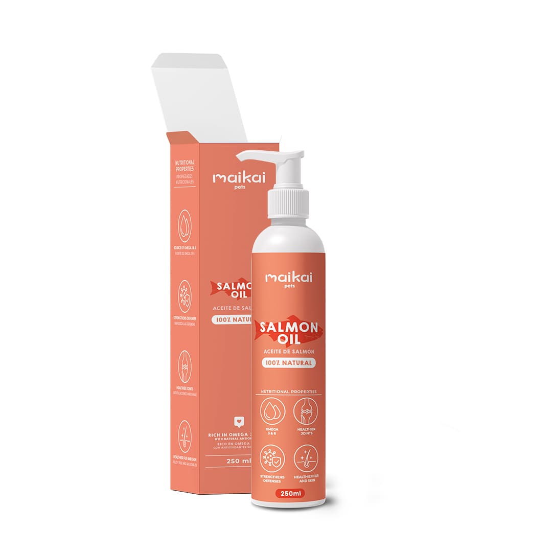 MAIKAI PETS - Aceite de Salmón para Perros y Gatos (250 ml) - Nutrición Saludable