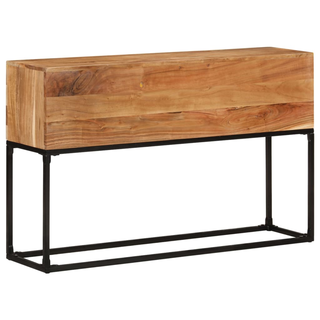 Vidaxl Mesa Consola de Madera Maciza de Acacia 120x30x75 Cm