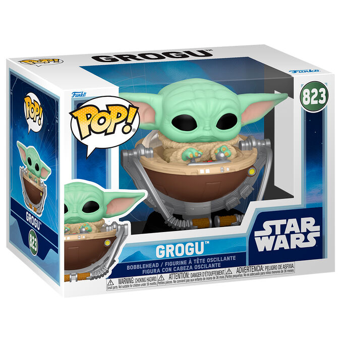 Funko Pop Star Wars Mandalorian & Grogu (Baby Yoda) El Mandaloriano con Grogu Baby Yoda 818 Grogu Baby Yoda en cochecito 823 Grogu Baby Yoda 819 Mercenary Guard Droid 821 Zeb Orrelios 822