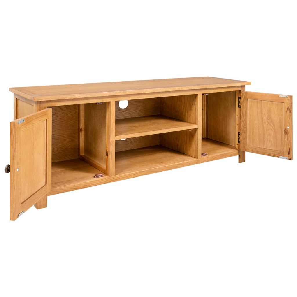Vidaxl Mueble de TV Roble Macizo 110x35x44 Cm