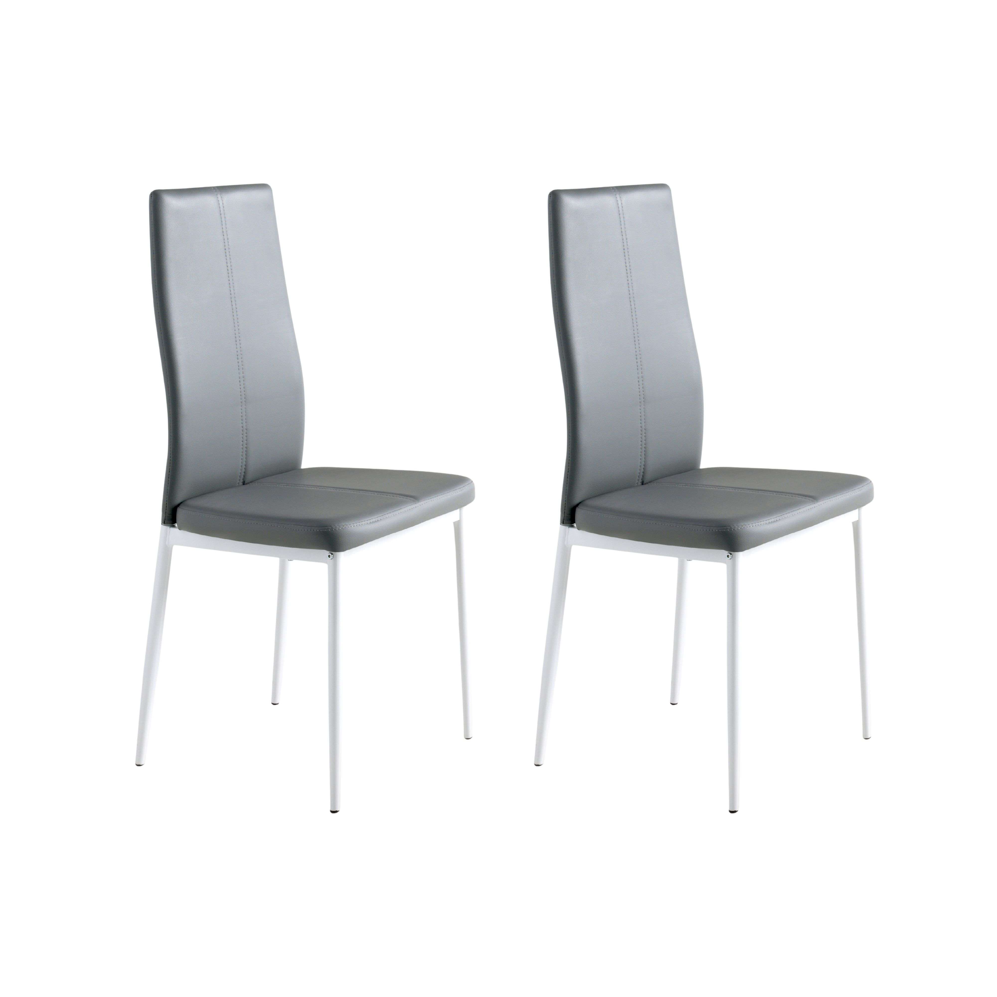 Miroytengo Pack Sillas Salón Comedor Sora Estilo Moderno en Color Gris 98x42x47 cm