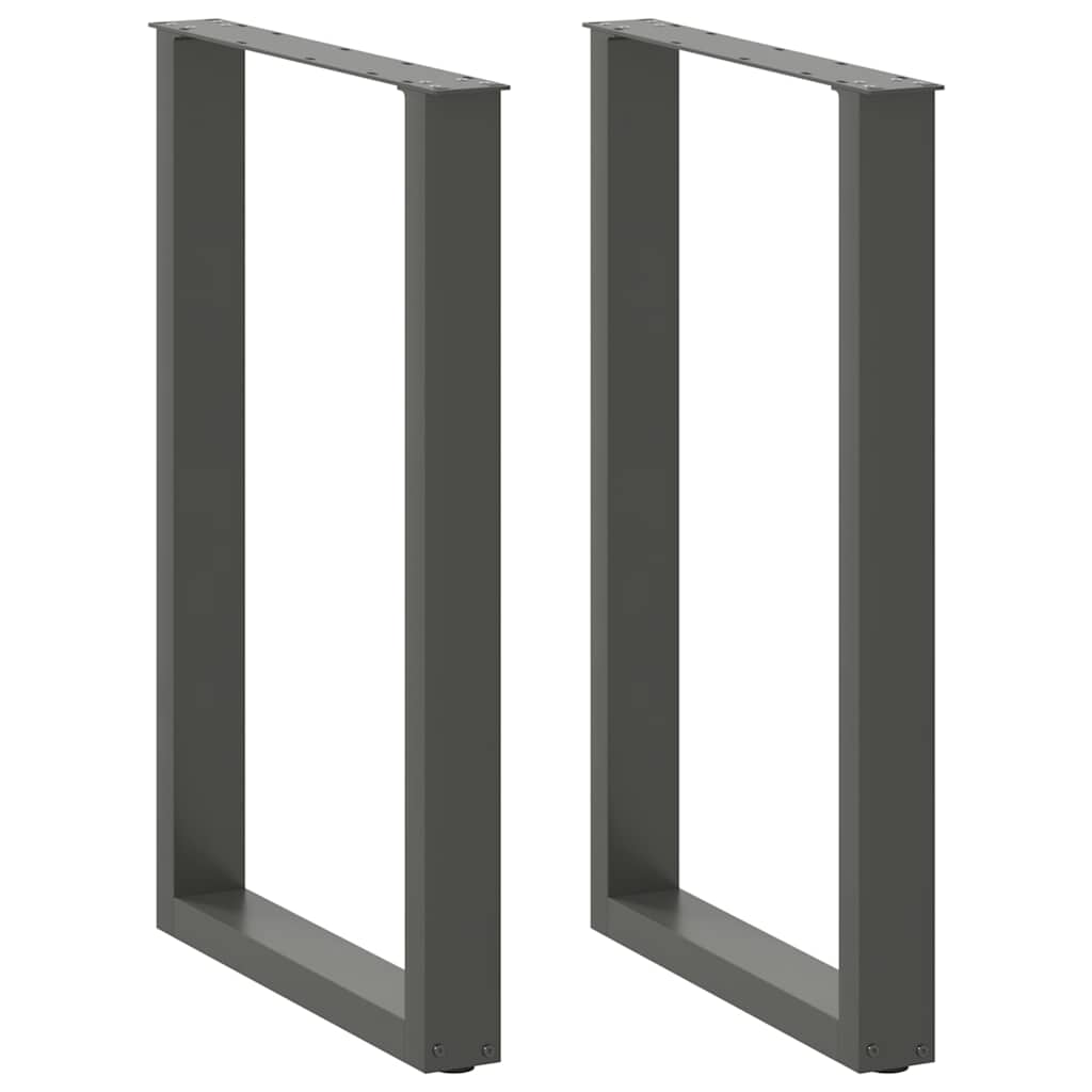 vidaXL Patas para mesa de bar en forma de U (2 unidades) 60 x (90-91) cm, acero