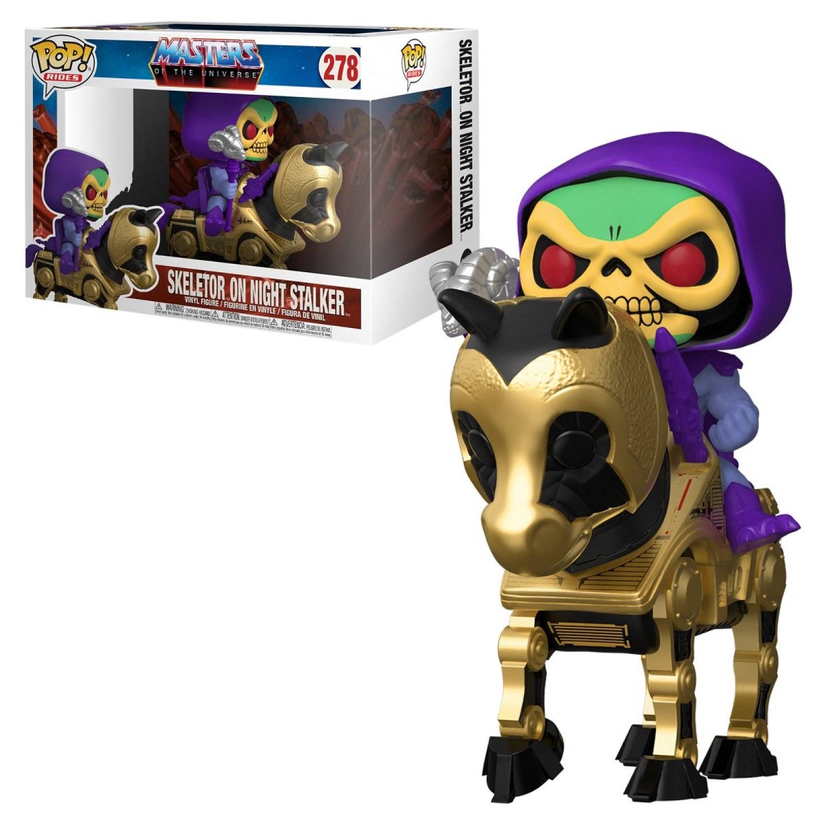 FUNKO POP! MASTERS DEL UNIVERSO – SKELETOR SOBRE NIGHT STALKER, 56201, Nº278, PRODUCTO CON LICENCIA OFICIAL
