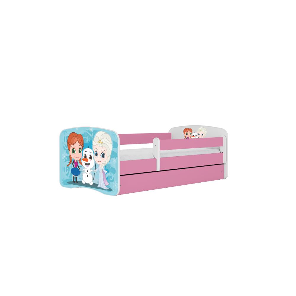 Cama 160 x 80 cm Kocot Kids com gaveta BabyDreams Frozen Land Pink