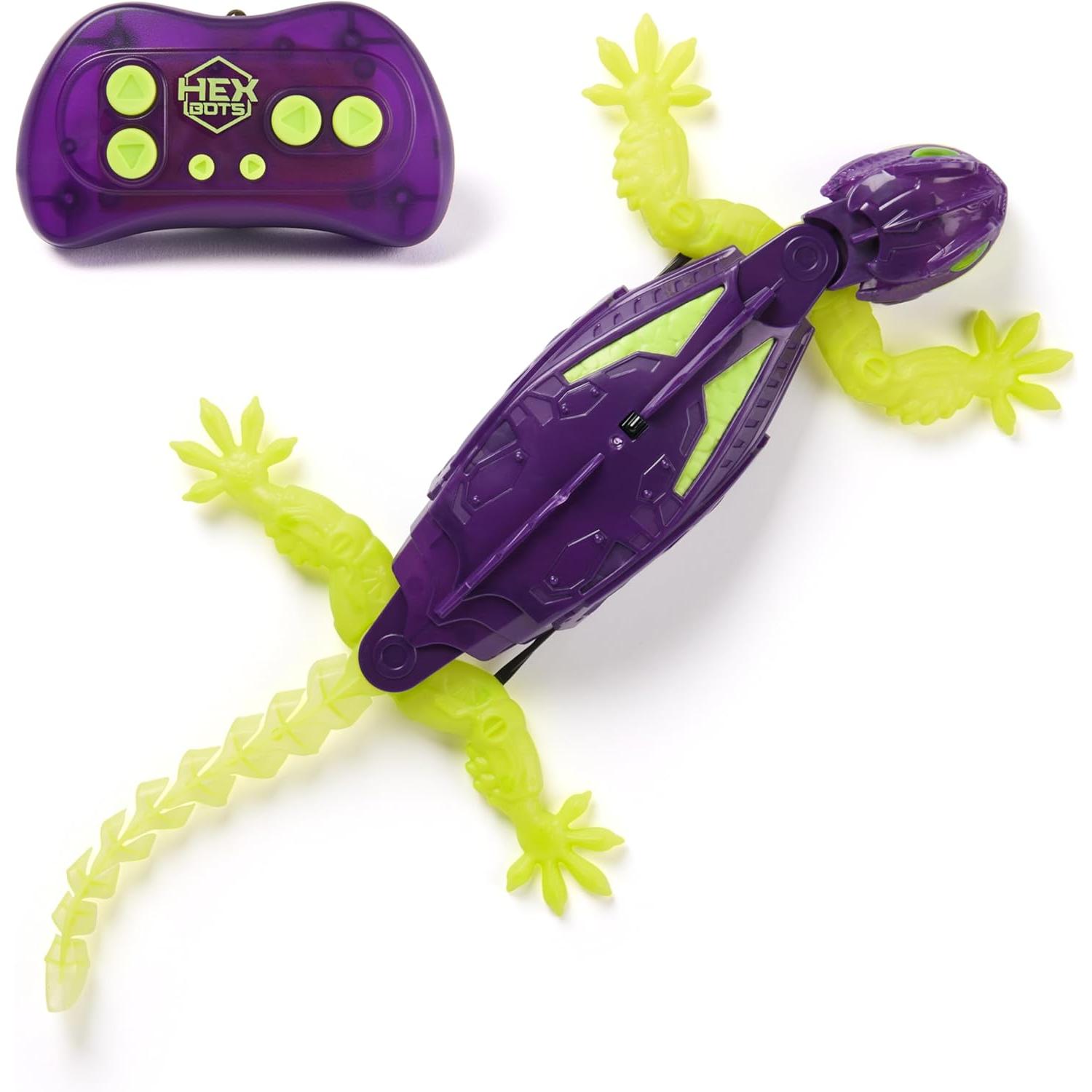 SPIN MASTER - Lagarto Teledirigido, Lagartija Teledirigida Gecko Radio Control Robot Juguete Con Ojos LED Brillantes Movimientos Realistas, Regalos Cumpleaños de Navidad Niños y Niñas de 3, 4, 5, 6, 7 y 8+