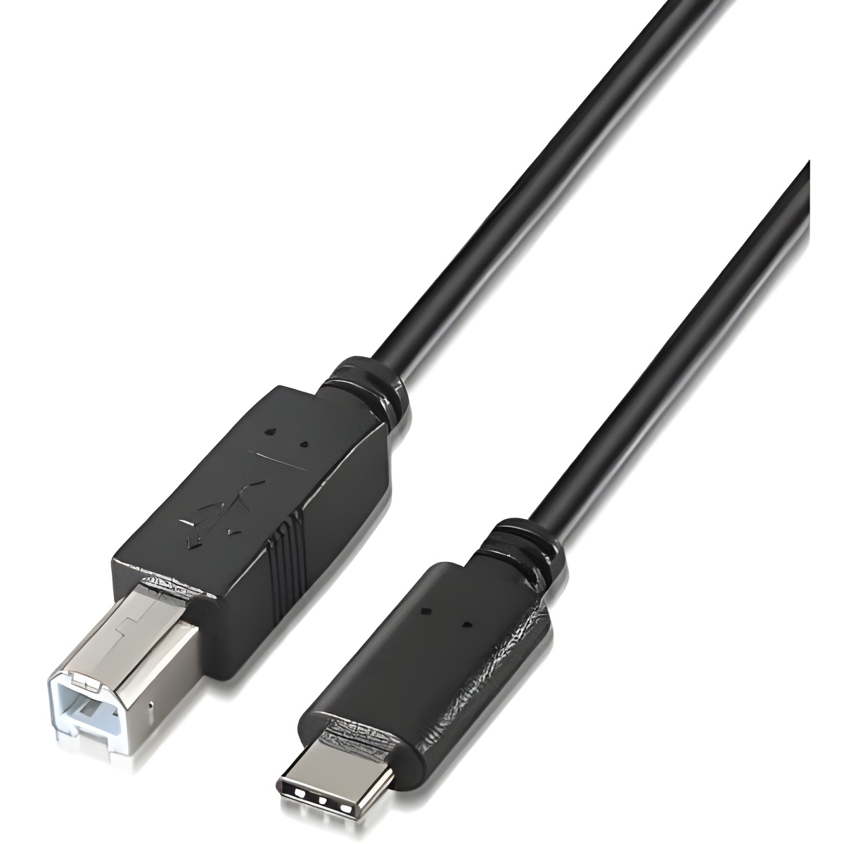 Aisens - cable usb 2.0 impresora 3a, tipo usb-c/m-b/m, negro, 1.0m
