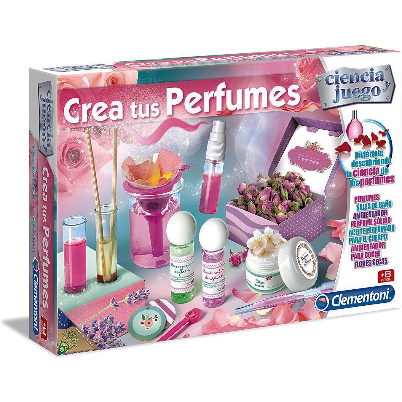 Clementoni - Kit crea tus perfumes, juego educativo cosmética, a partir de 8 años, juguete en español (55204)