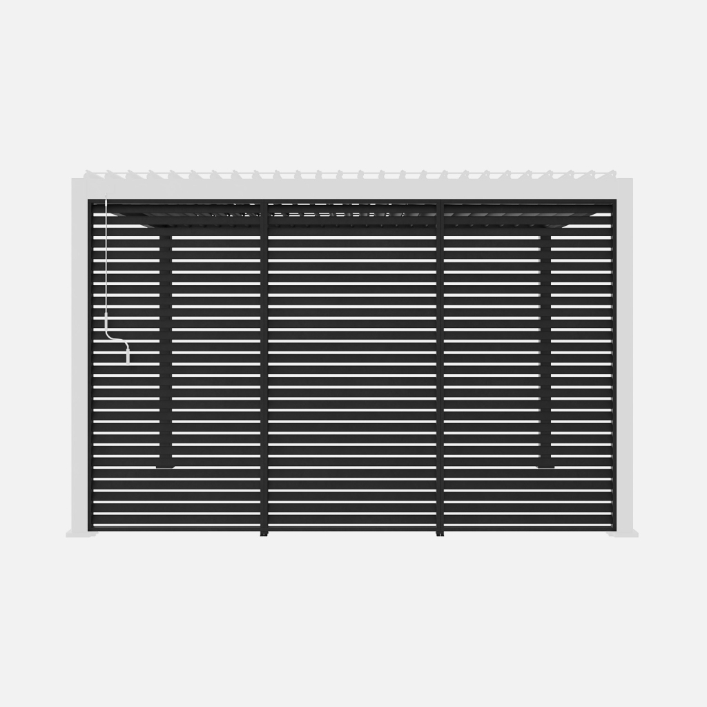 sweeek - Conjunto de 3 persianas de 130cm para pérgola bioclimática de aluminio 3x4m  , Triomphe persianas , 123x6x236