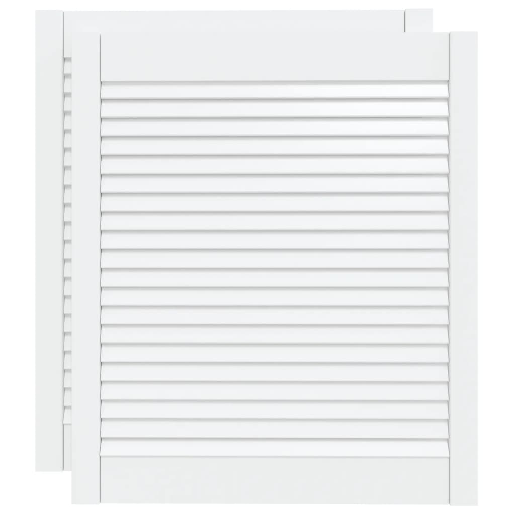 vidaXL 2x Puertas Persiana 69x59,4cm Celosía Rejilla Color Natural,  Blanco, y mas