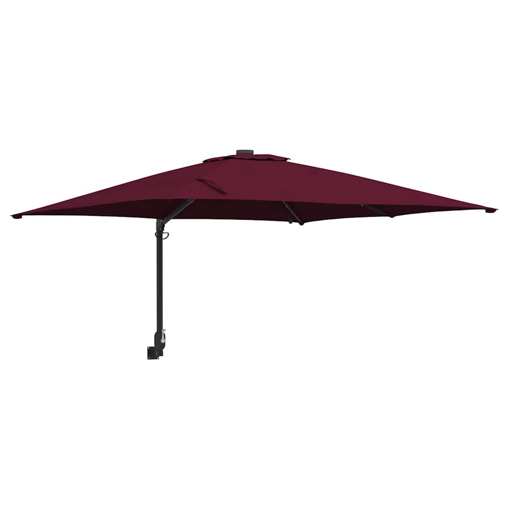 vidaXL Sombrilla de jardín Rojo Burdeos 248,5 x 247,5 x 160 cm