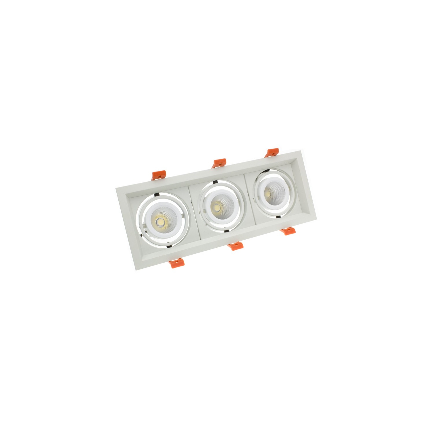 Ledkia Foco Downlight LED 3x10W CREE-COB Direccionable Madison LIFUD (UGR 19) Corte 295x110 mm