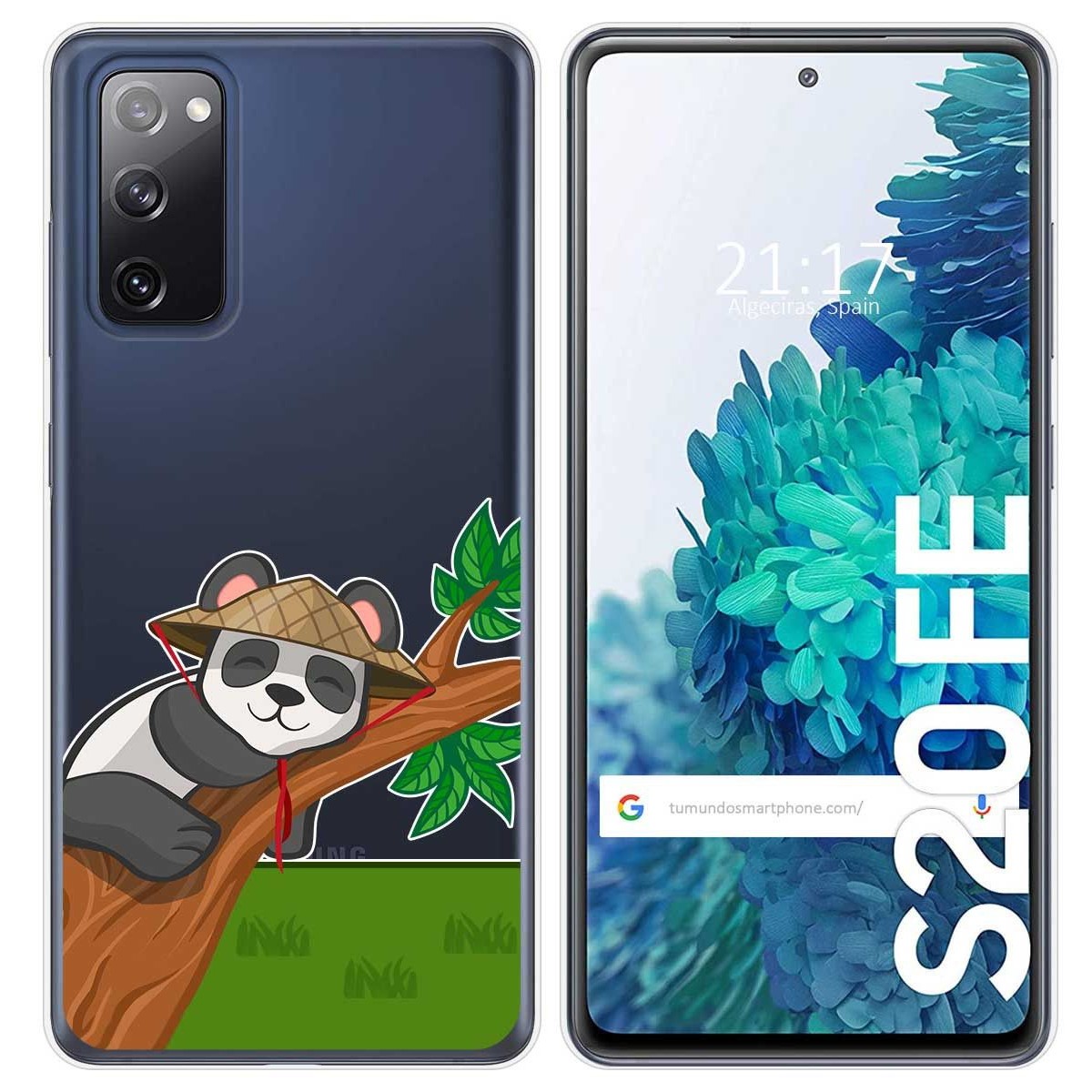 Tumundosmartphone Funda Gel Transparente para Samsung Galaxy S20 FE diseño Panda Dibujos
