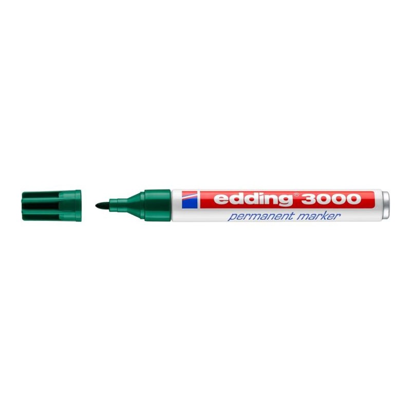 Edding - 4-3000004 marcador permanente Punta redonda Verde 4-3000 004