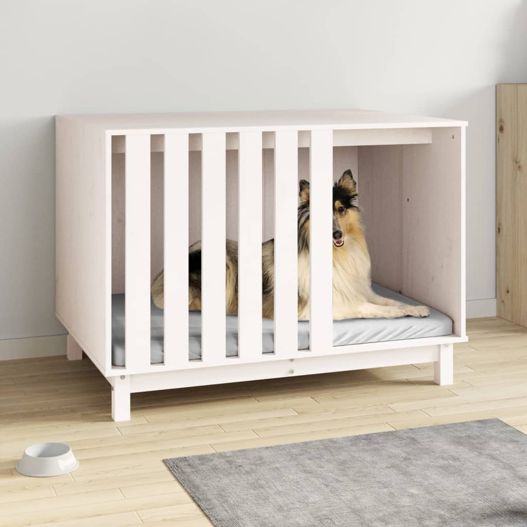 vidaXL Caseta para Perros Casa Animal Doméstico Color Blanco,  Natural, y mas