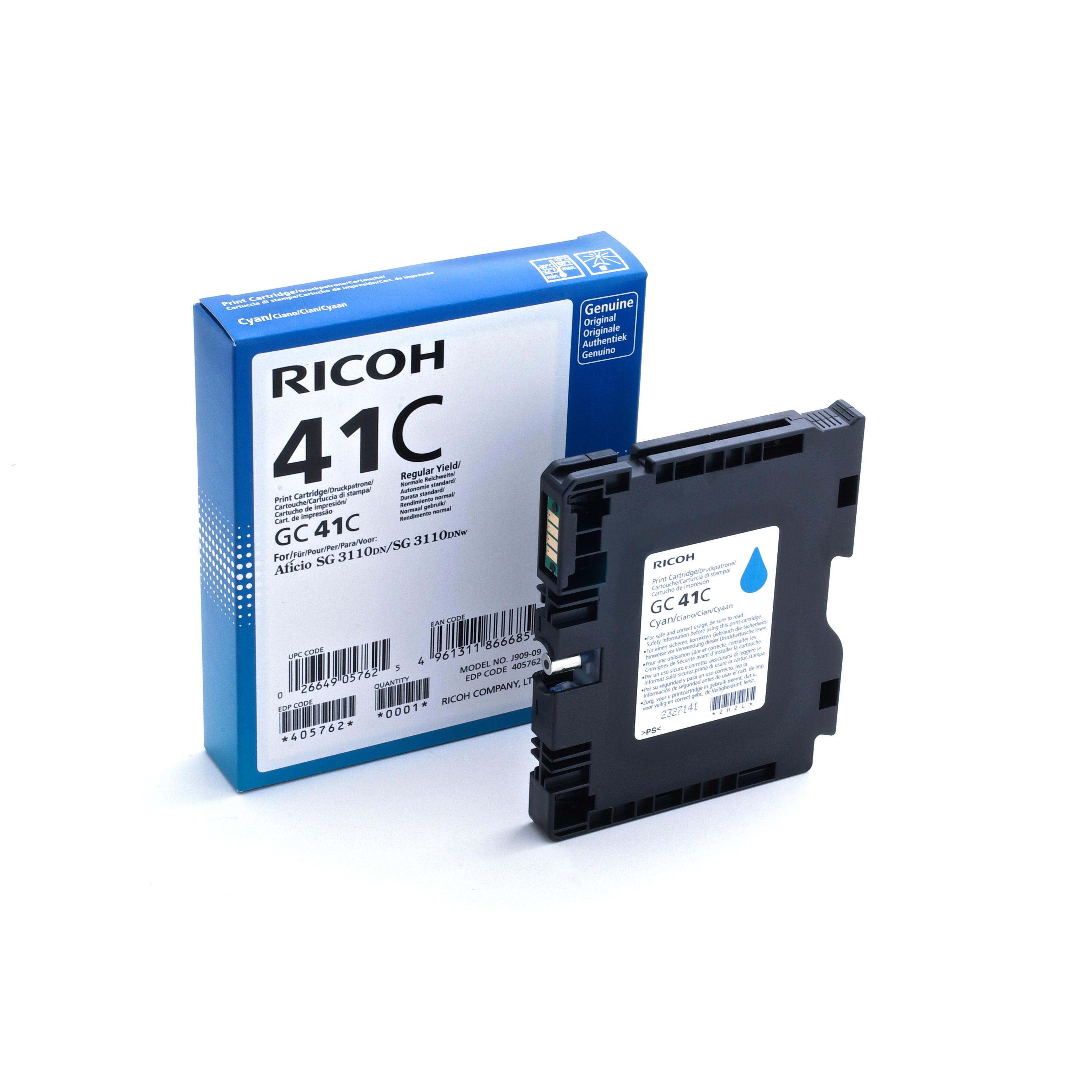 Ricoh 405762 Original Cian Para Ricoh Aficio SG 3110DN, SG 3110DNw, SG 3100SNw, SG 3110SFNw, SG 7100