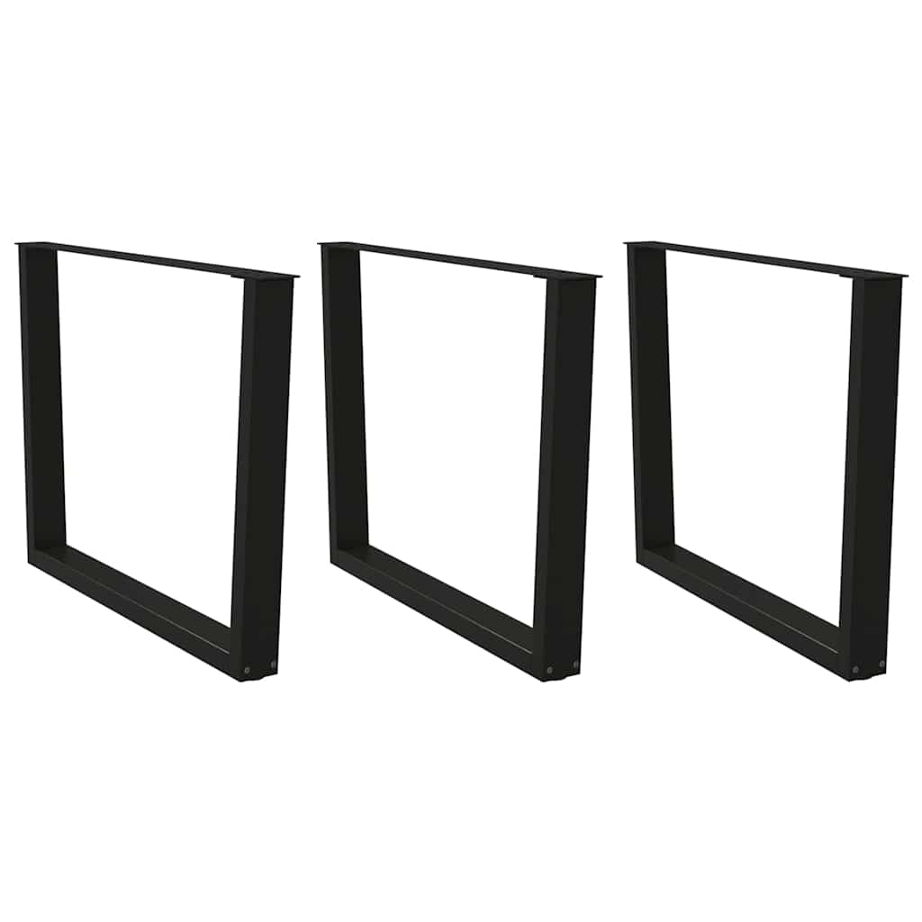 vidaXL Patas para mesa de comedor en forma de V (3 unidades) 100 x (72-73,3) cm, acero