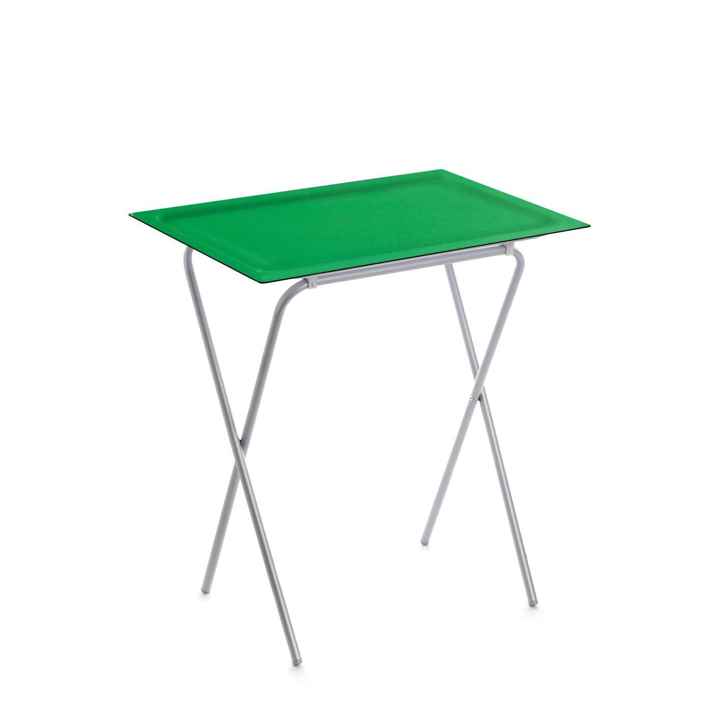 DON HIERRO - Mesa plegable auxiliar ADA con bandeja extraíble para interior y exterior-