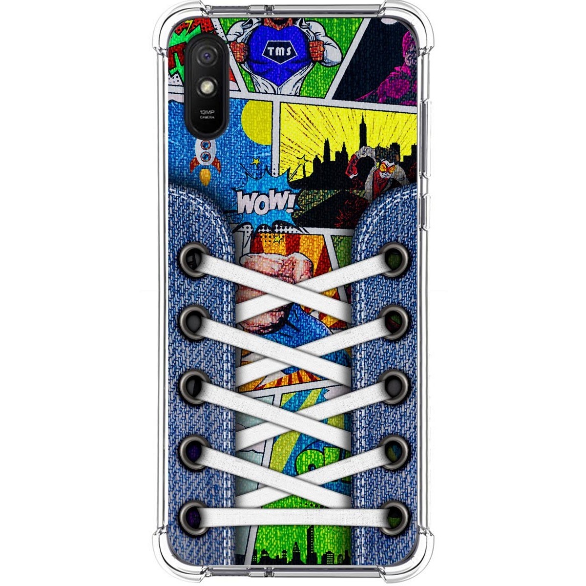 Tumundosmartphone Funda Silicona Antigolpes para Xiaomi Redmi 9A / 9AT diseño Zapatillas 14 Dibujos