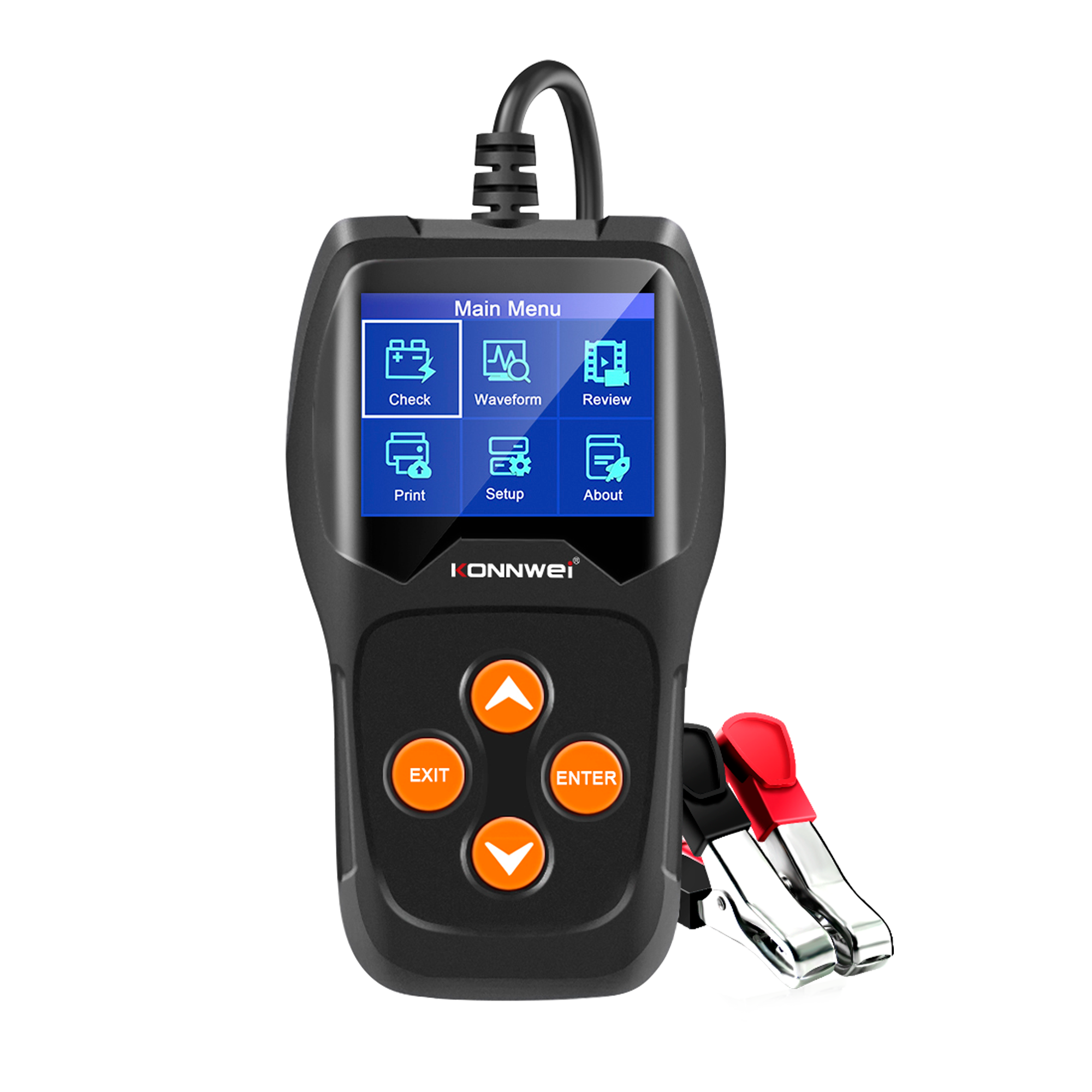 Comprobador de batería Konnwei KW600: diagnóstico de baterías de coche de 12 V