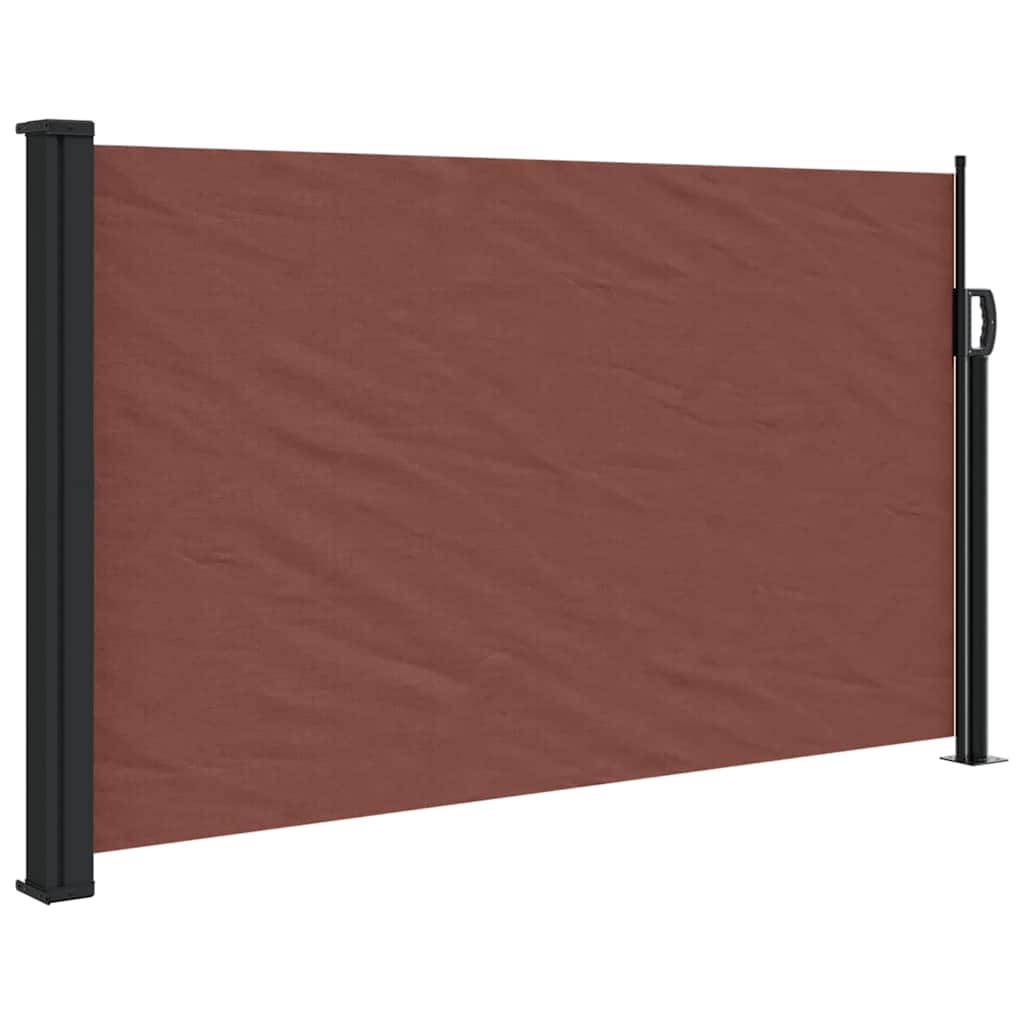 vidaXL Toldo lateral retráctil marrón 120x500 cm