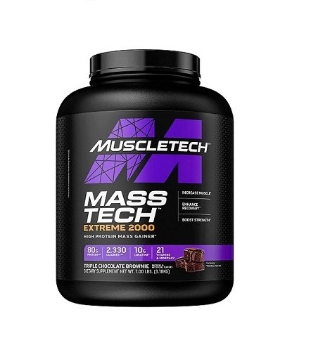 MuscleTech - MASS TECH EXTREME 2000 2,72Kg Muscletech Ganador de Masa Muscular y Peso con Proteína de Suero de Leche, Creatina y Glutamina