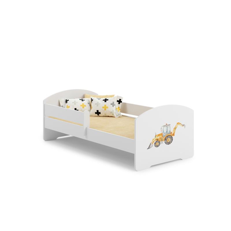 Cama de criança 140 x 70 colchão e estrado incluídos Kobi Luk Excavator