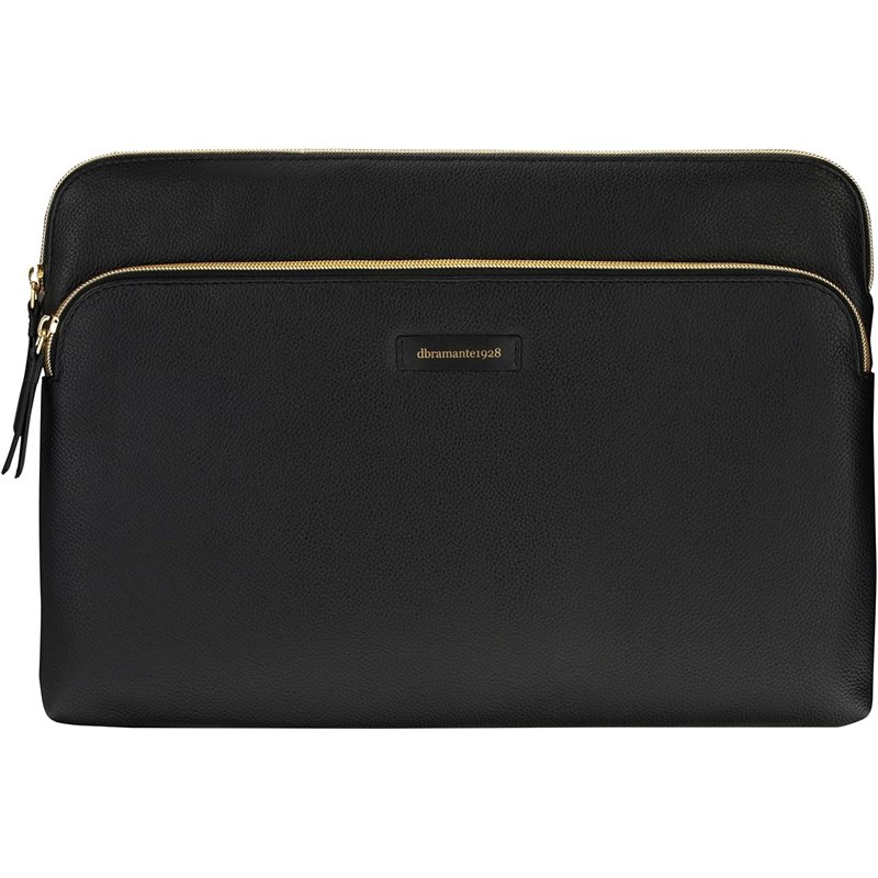 Paris+ Funda de piel flor granulada para portátil MacBook Pro de 14 y 14 - Negro noche