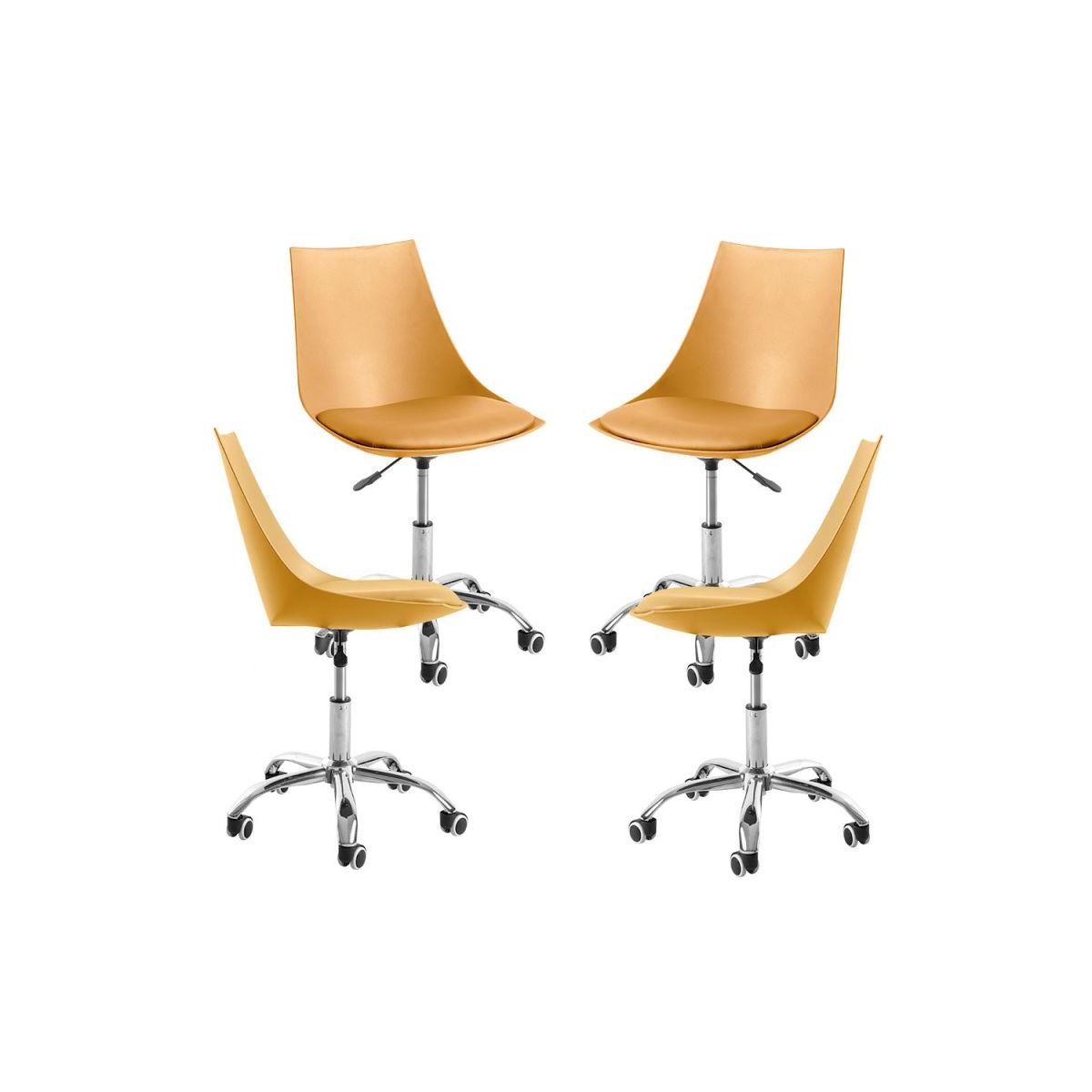 Regalos Miguel - Packs Sillas - Pack 4 Sillas Blok Office - Mostaza