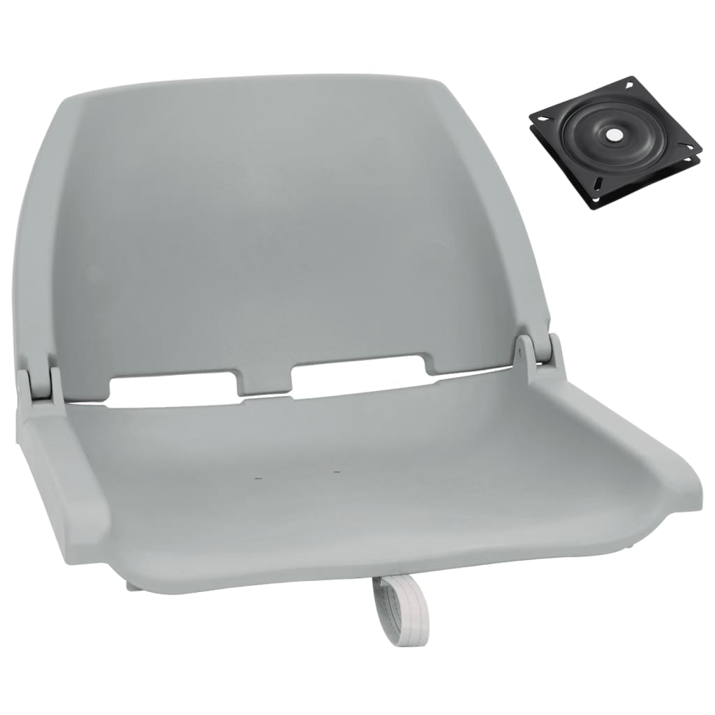 vidaXL Set de asientos plegables para barco 2 uds gris