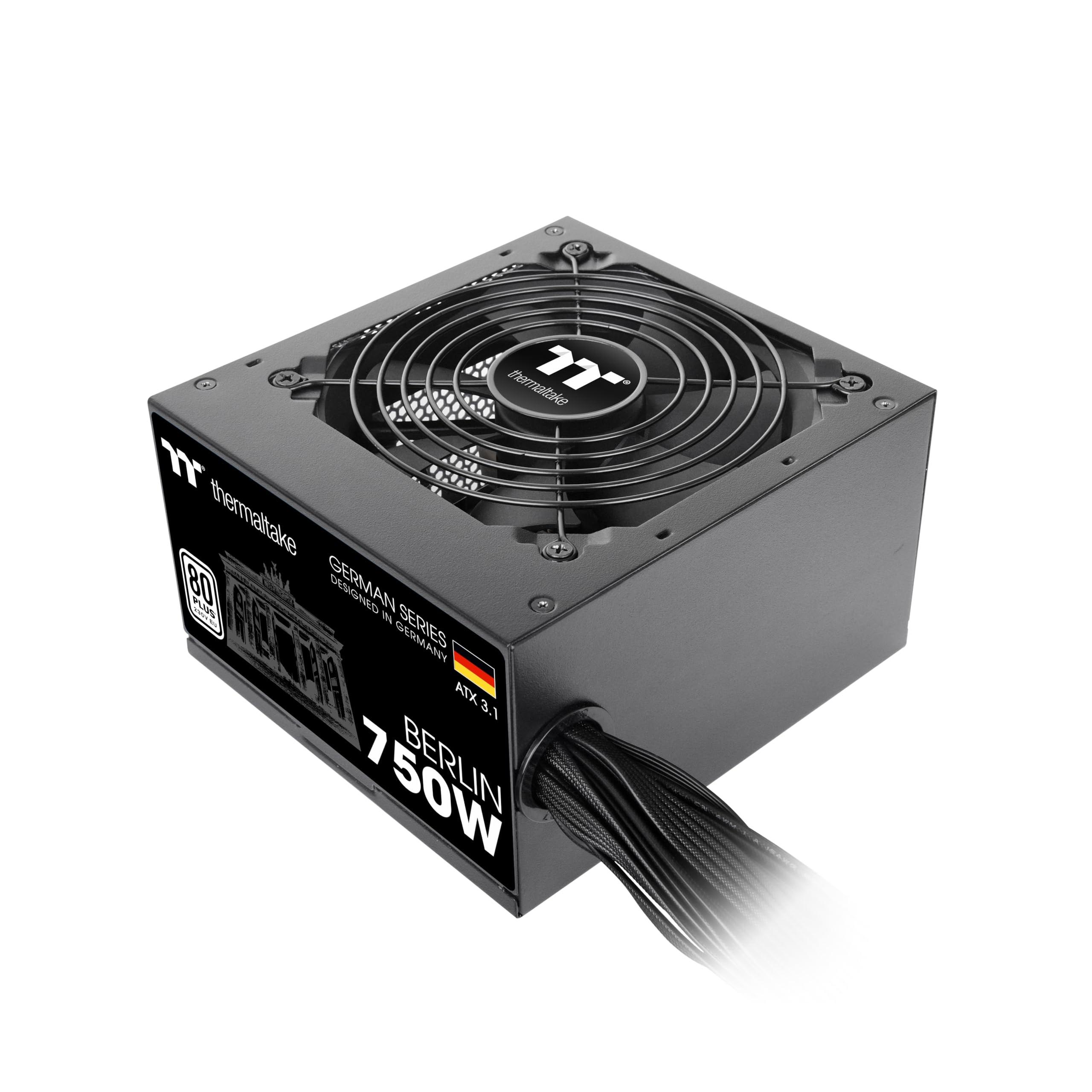 Thermaltake Berlin Fuente de alimentación de 750 W, ATX 3.1, 12 V-2 x 6 Pines, Serie Alemana