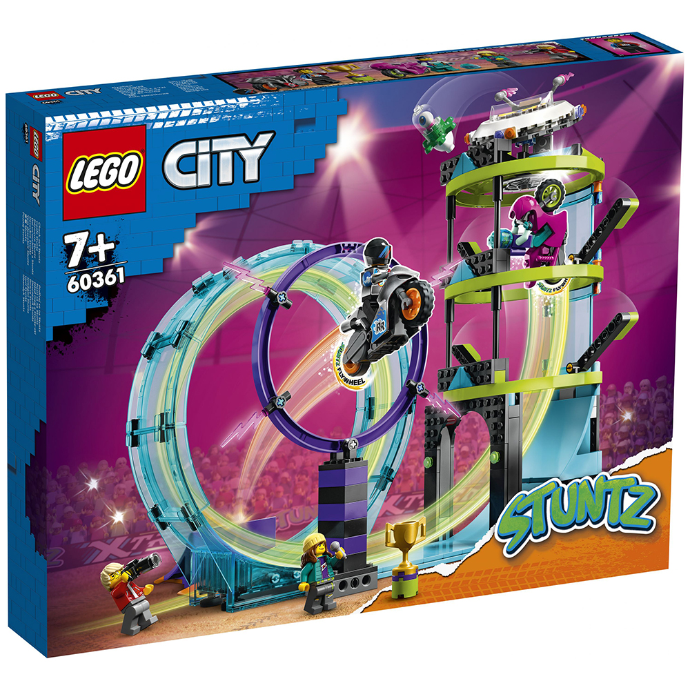 LEGO CITY STUNTZ - DESAFÍO ACROBÁTICO: RIZO EXTREMO, 60361, TIENDA CON LICENCIA OFICIAL, PRODUCTO CON LICENCIA OFICIAL, ENVIO 24-48 HORAS PENÍNSULA, PIEZAS, BLOQUES, BRICKS, JUGUETES, 100% ORIGINAL