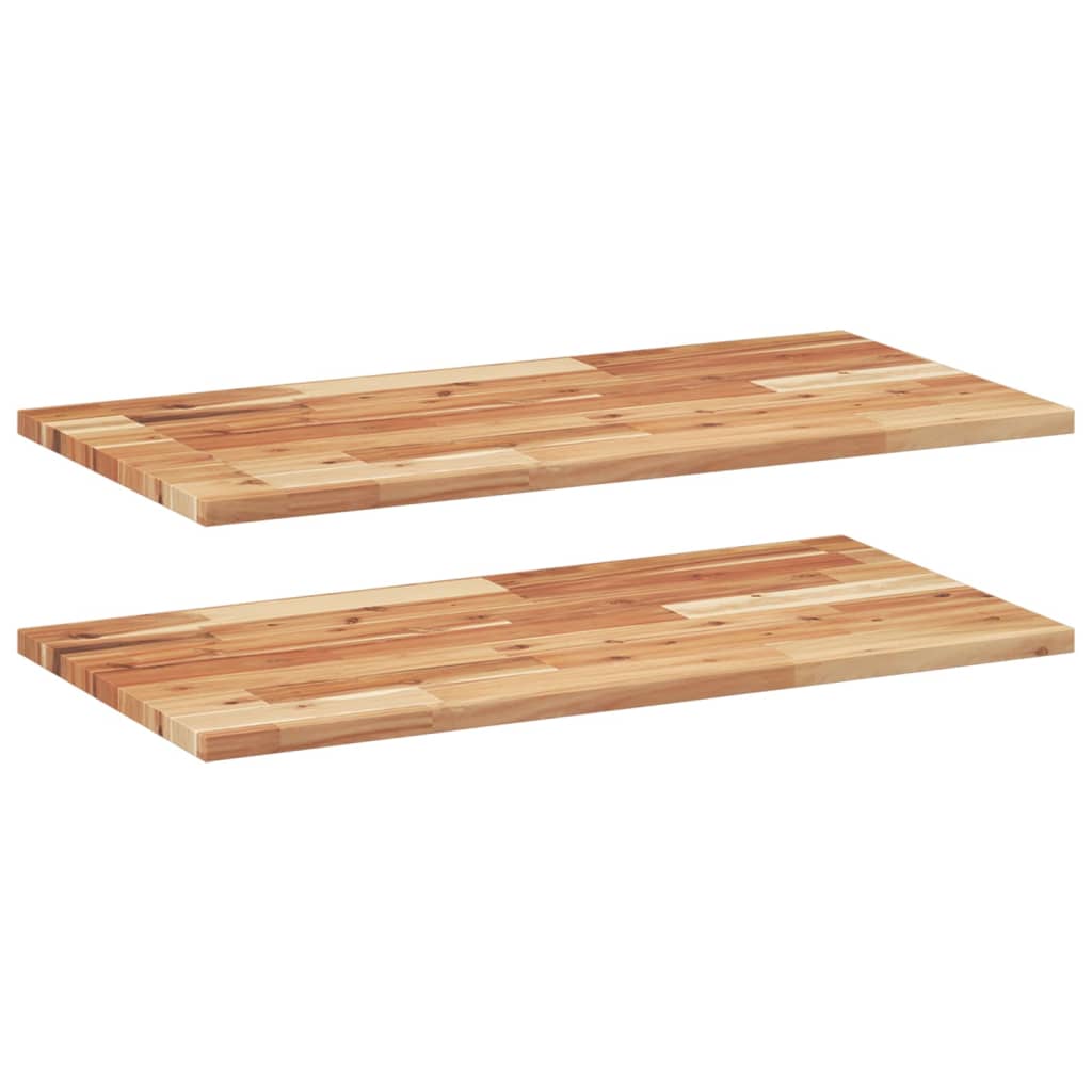 Vidaxl Estantes Flotantes de Madera Acacia Sin Tratar 60x40x2 Cm Marrón Oscuro - Pack 2