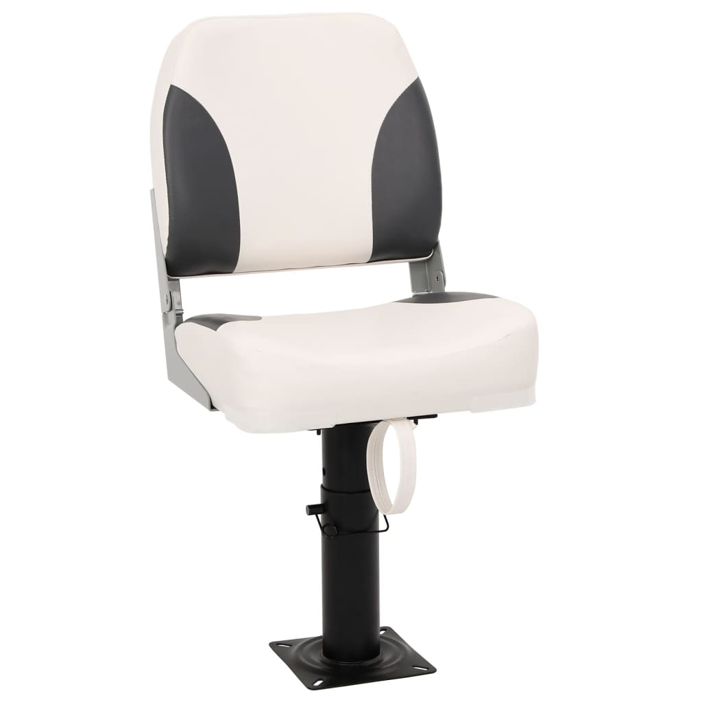 vidaXL Asiento plegable barco con respaldo bajo correa fijación 2 pzas