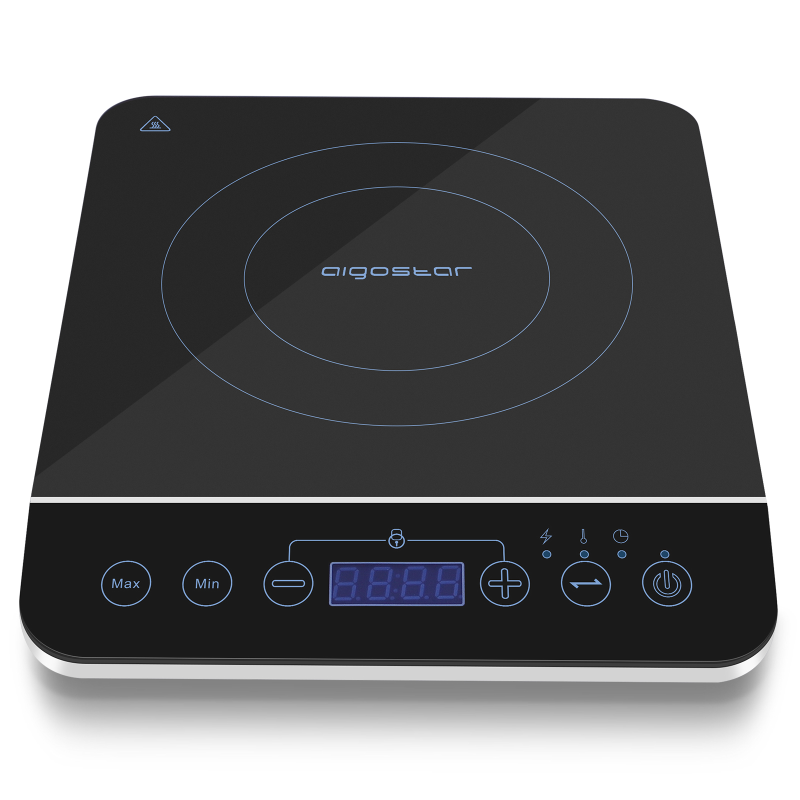 AIGOSTAR Placa de Inducción Portátil -10 Niveles de Potencia, Temporizador, Para Recipientes Entre 13 y 24 cm Diámetro.( 2000 W, Control Táctil,Pantalla Digital LED )
