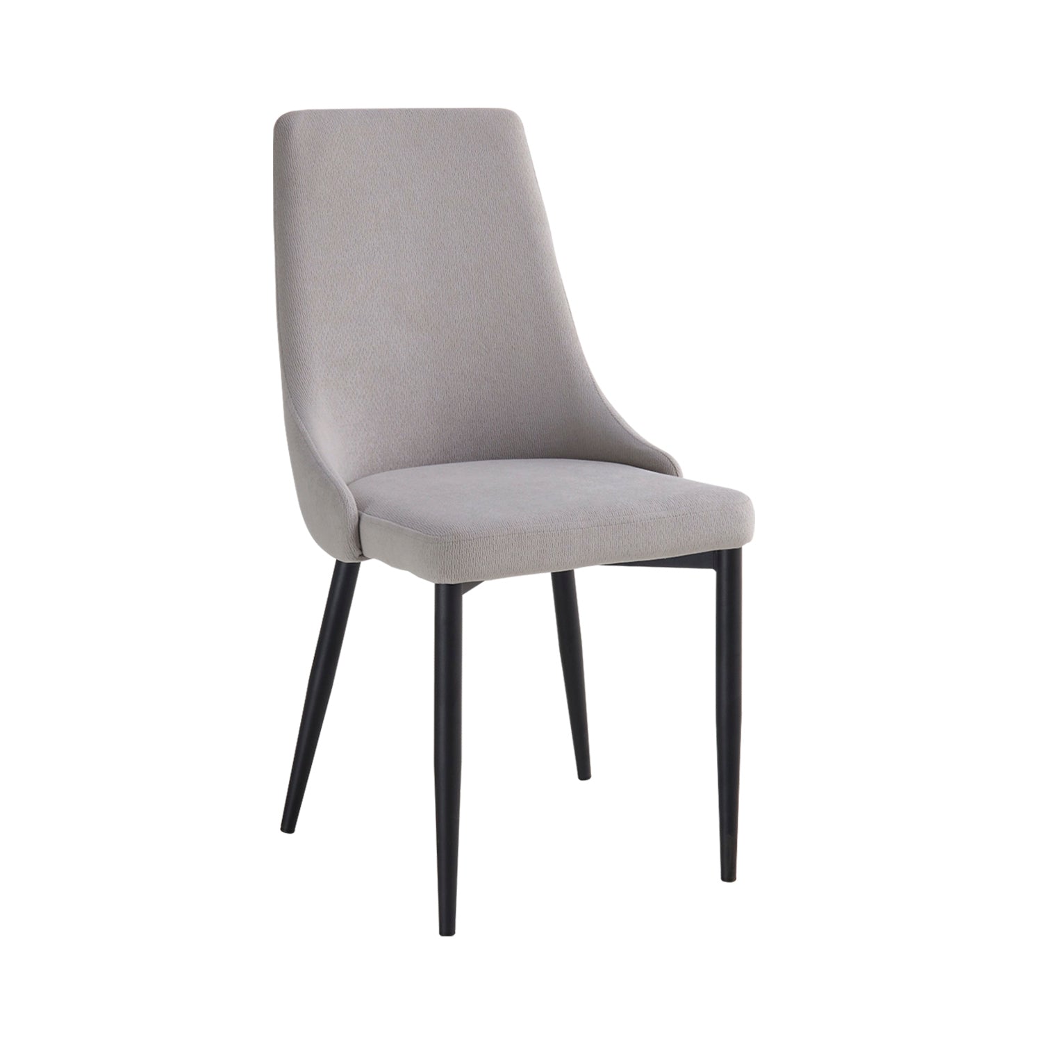 Set de 4 sillas de comedor tapizadas agnes  gris para hogar moderno mueble de almacenaje  - Homekit