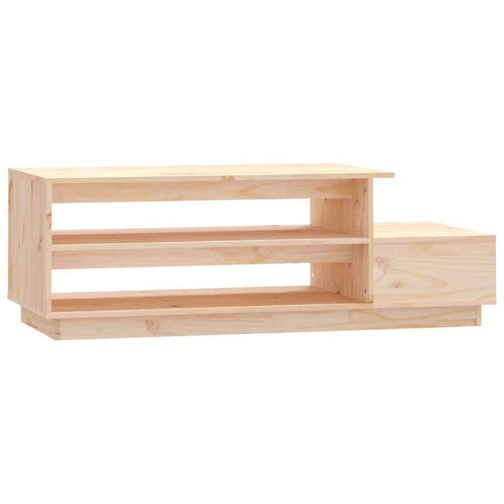 Vidaxl Mesa de Centro de Madera Maciza de Pino 120x50x40.5 Cm Natural