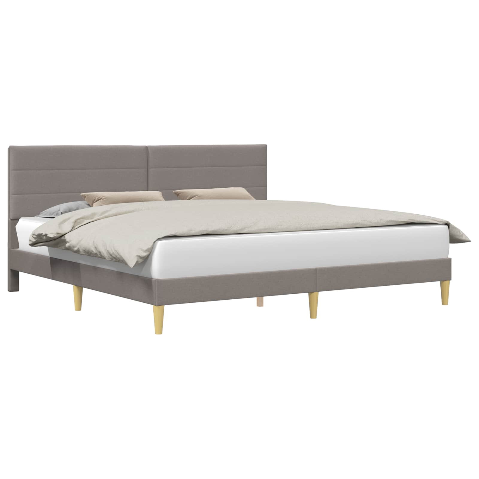 Estructura de cama con cabecera Topo 180 x 200 cm Tela