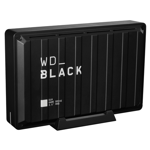 Wd black d10 game drive disco duro externo 8tb usb 3.2 - base de apoyo