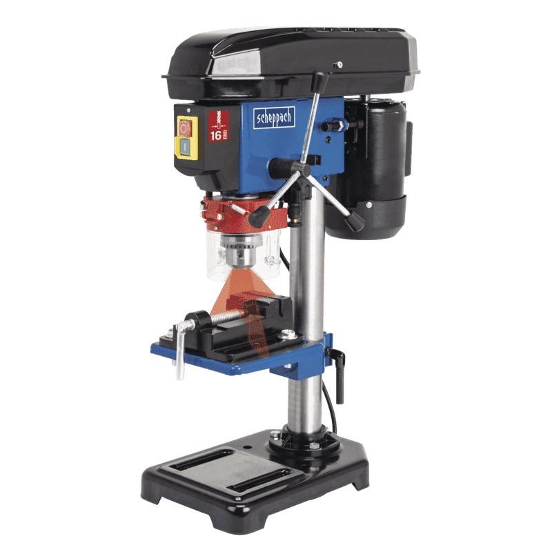 Scheppach - 5906810301 - DP16VLS - Taladro de Columna Electrico 500W, 5 velocidades y laser