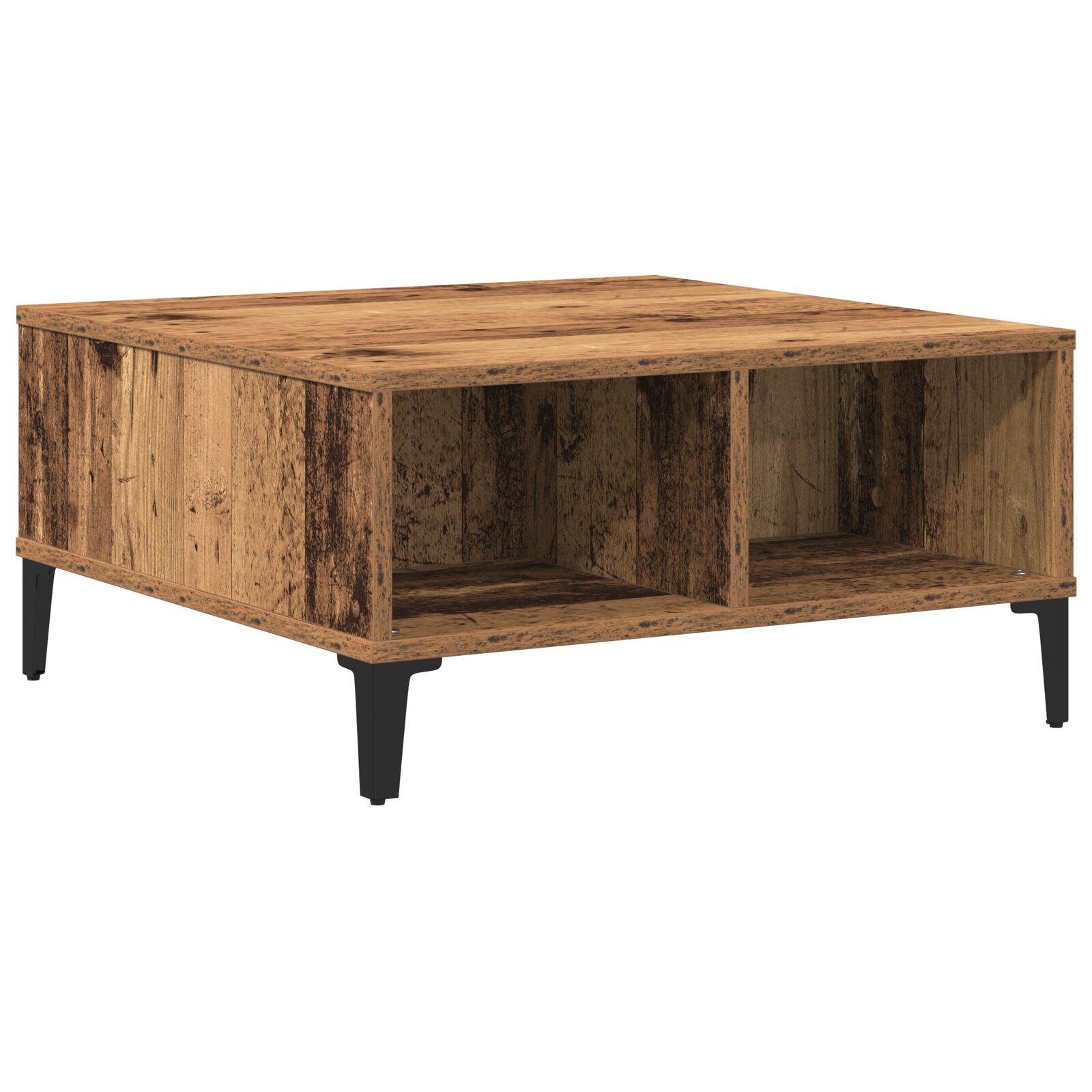 mesa de café vidaXL de madera antigua 60x60x30 cm de madera de ingeniería