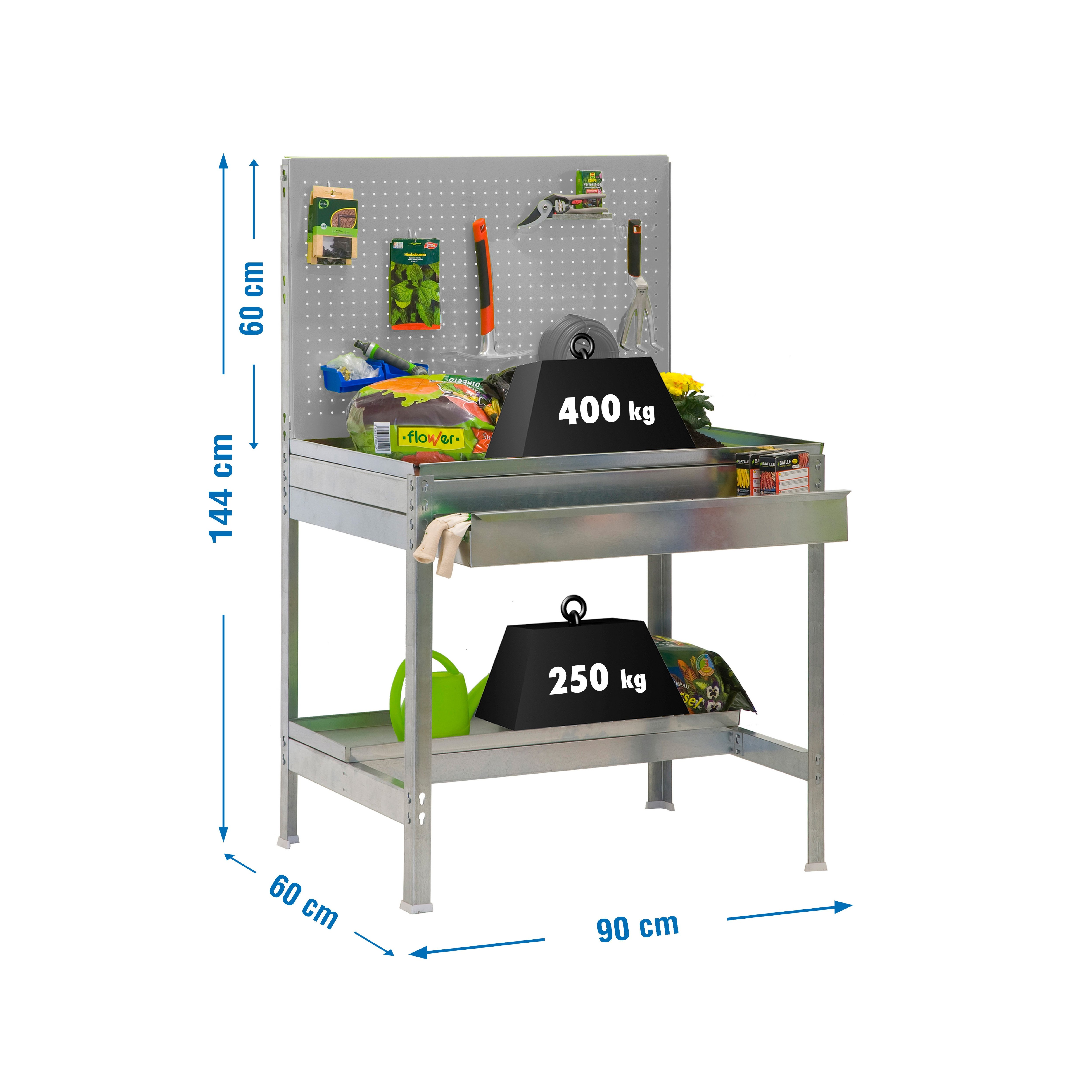 Estantería SIMONRACK Simongarden bt2 box 900x600 galva/gris