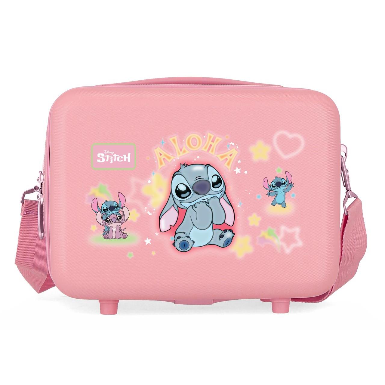 Neceser ABS Stitch You & Me Rosa 29x21x15cm