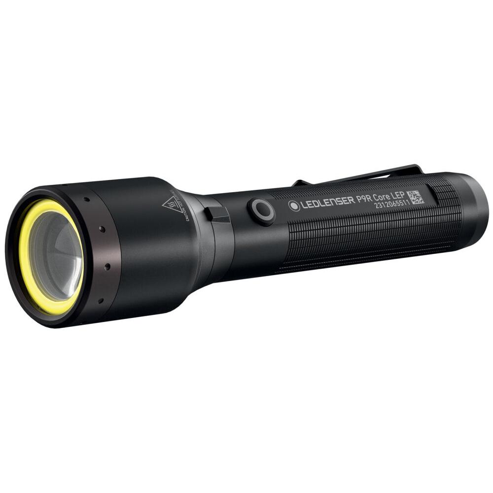 Ledlenser P9R Core LEP - Linterna recargable, haz enfocado de 1300 m, hasta 20 horas de tiempo de funcionamiento, modo de inundación de luz roja y blanca, impermeable IP68, linterna de trabajo ideal